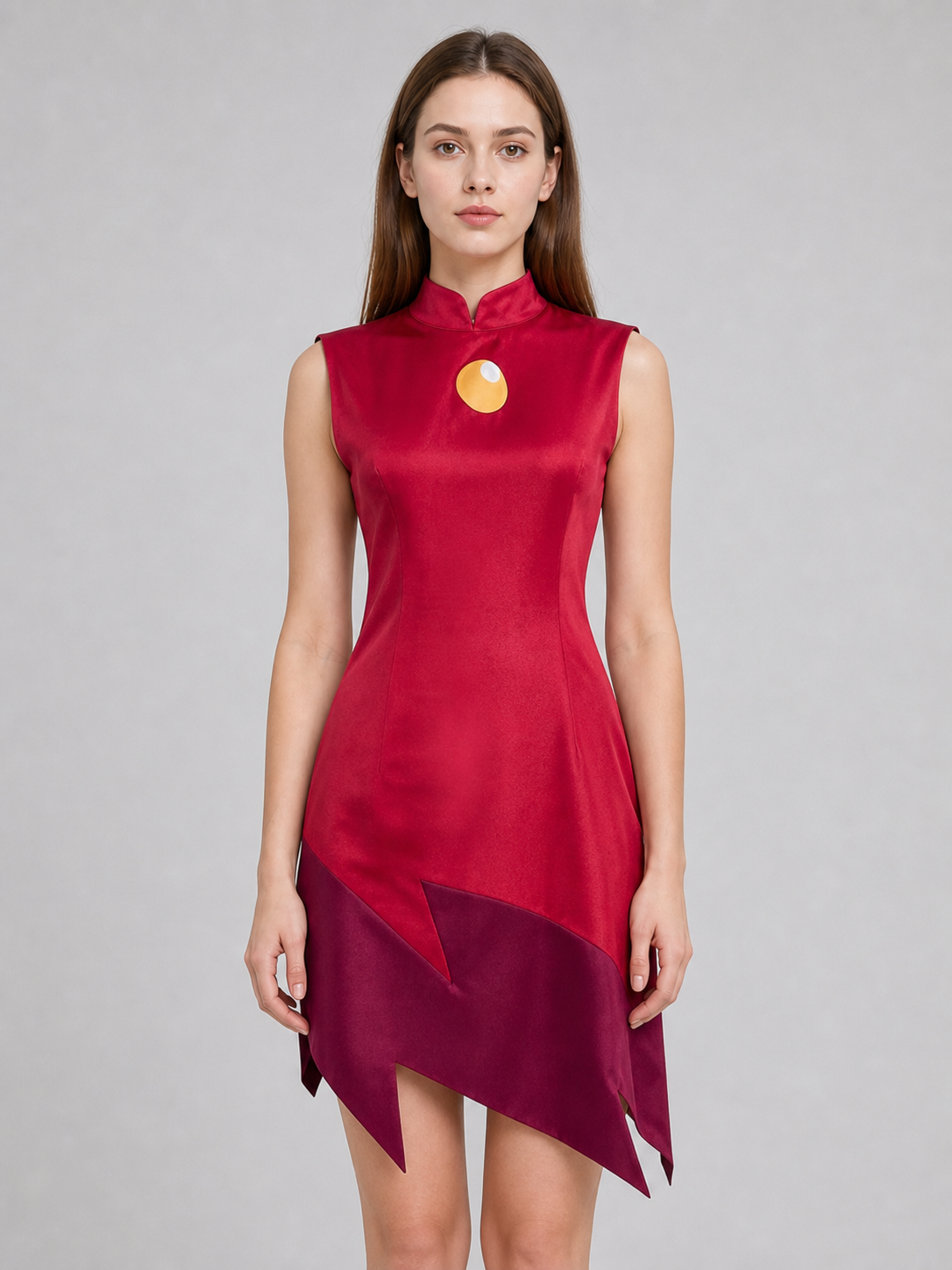 Edalyn Cosplay Dress, Dark Red, Sleeveless