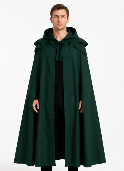 Long Green Gothic Hooded Cloak, S–XXL product detail 3