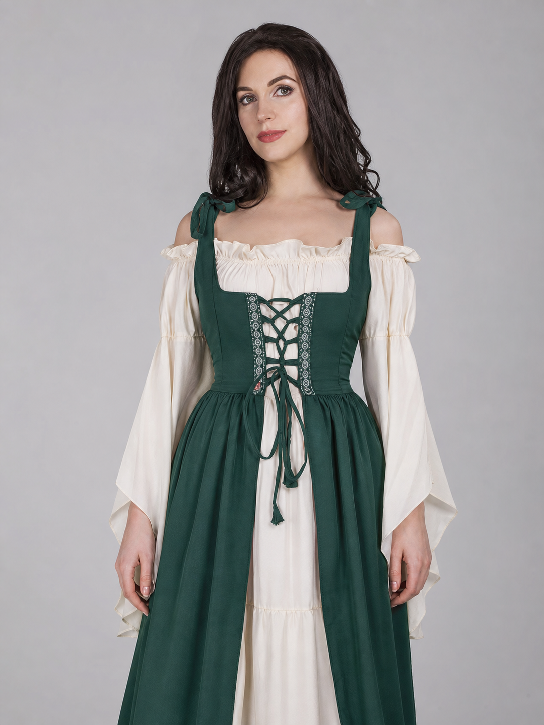 Layered Renaissance-Style Costume Dress