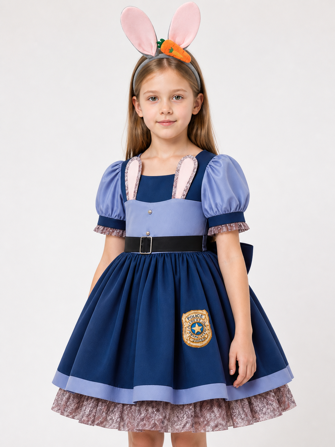 Blue Rabbit Costume for Halloween and Cosplay upper body view