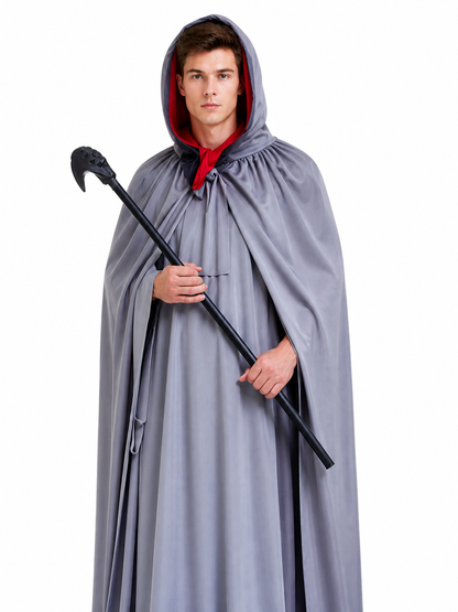 Long Hooded Grim Reaper Cloak for Halloween Costume Capes detail 3