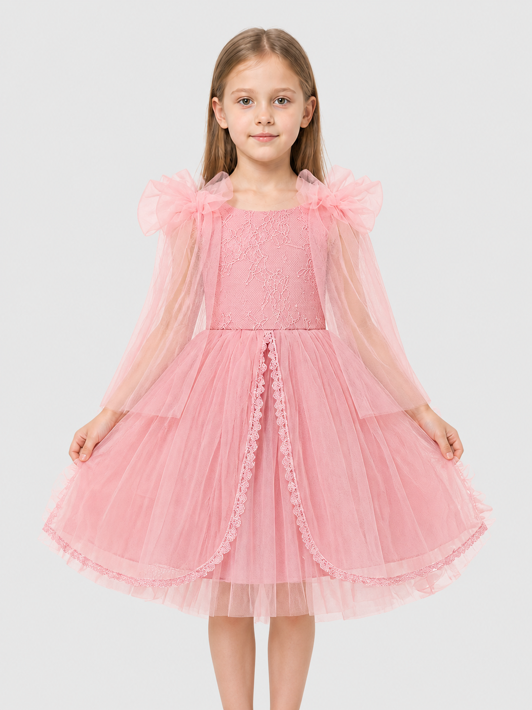 Princess Dress with Lace, Tulle, and a Train Costume Dresses detail 3