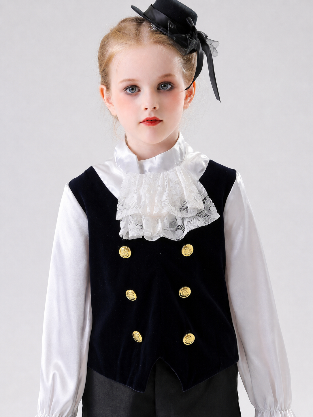 Historical Character Costume with Vest and Jabot