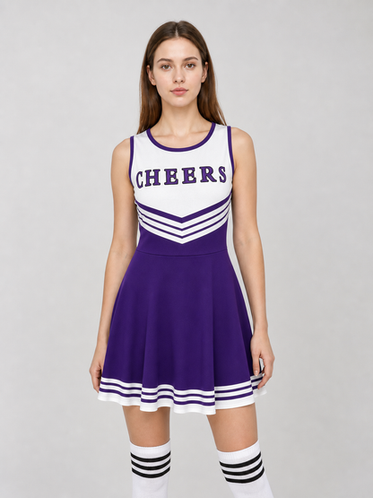 CHEERS Cheerleading Costume with Pom-Poms