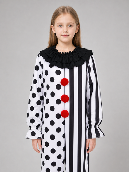 Clown Costume with Mask and Top Hat