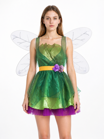Green Elf Costume with Wings for Cosplay Costumes detail 2