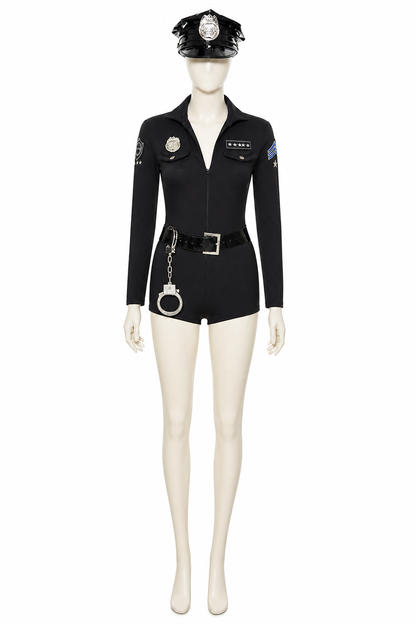Police Costume, Romper with Shorts and Long Sleeves Costumes detail 3