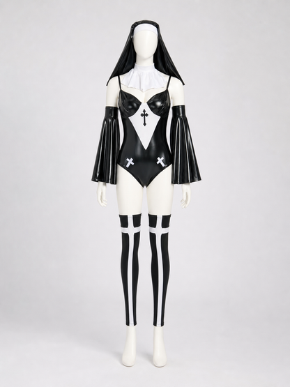 Cosplay Nun's Habit Costume with Cross