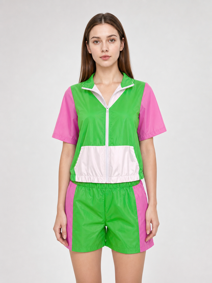 Sports Set: Zip-Up Jacket and Shorts