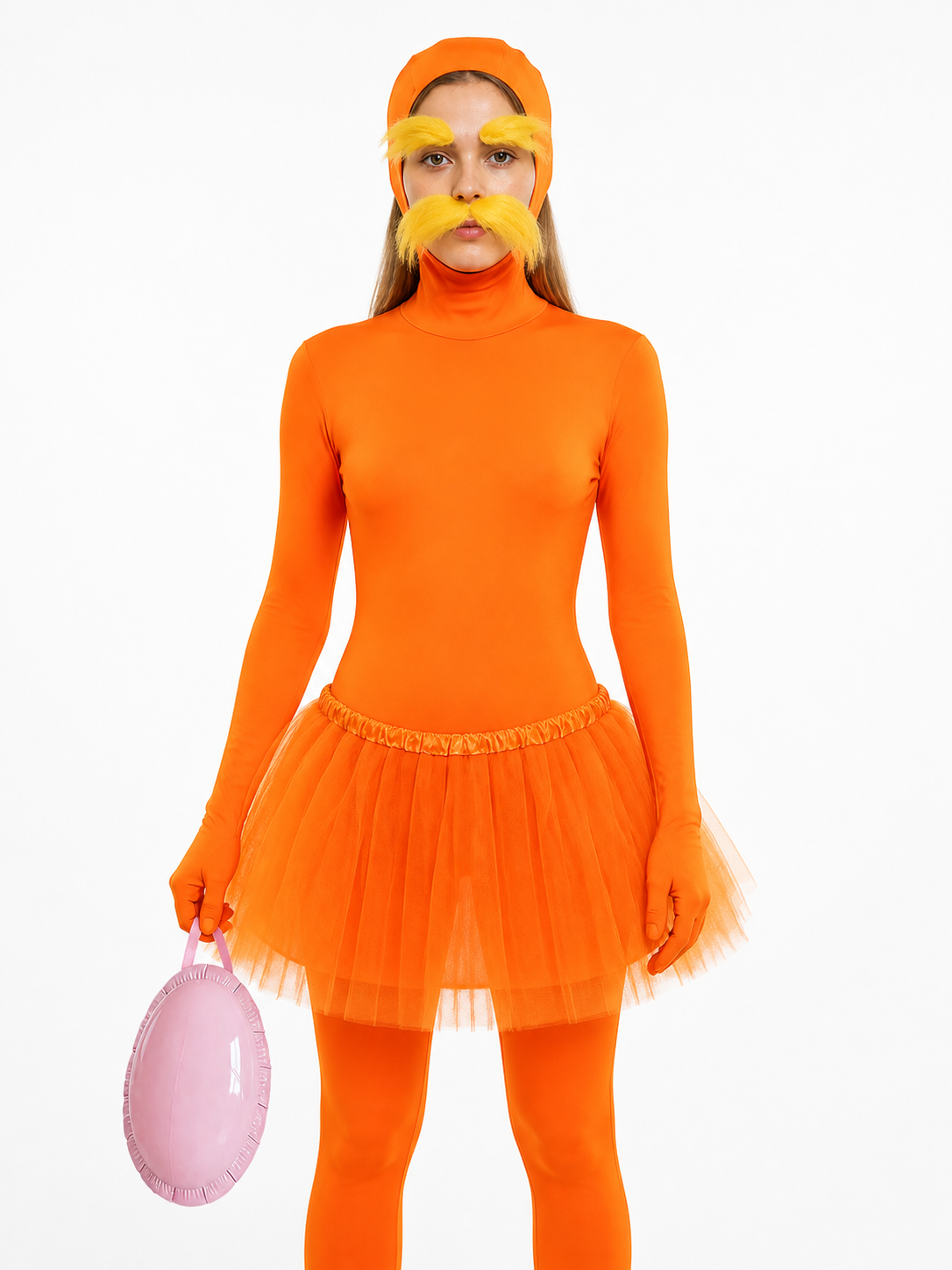 Orange Lorax Cosplay Jumpsuit with Tutu Skirt Costumes detail 3
