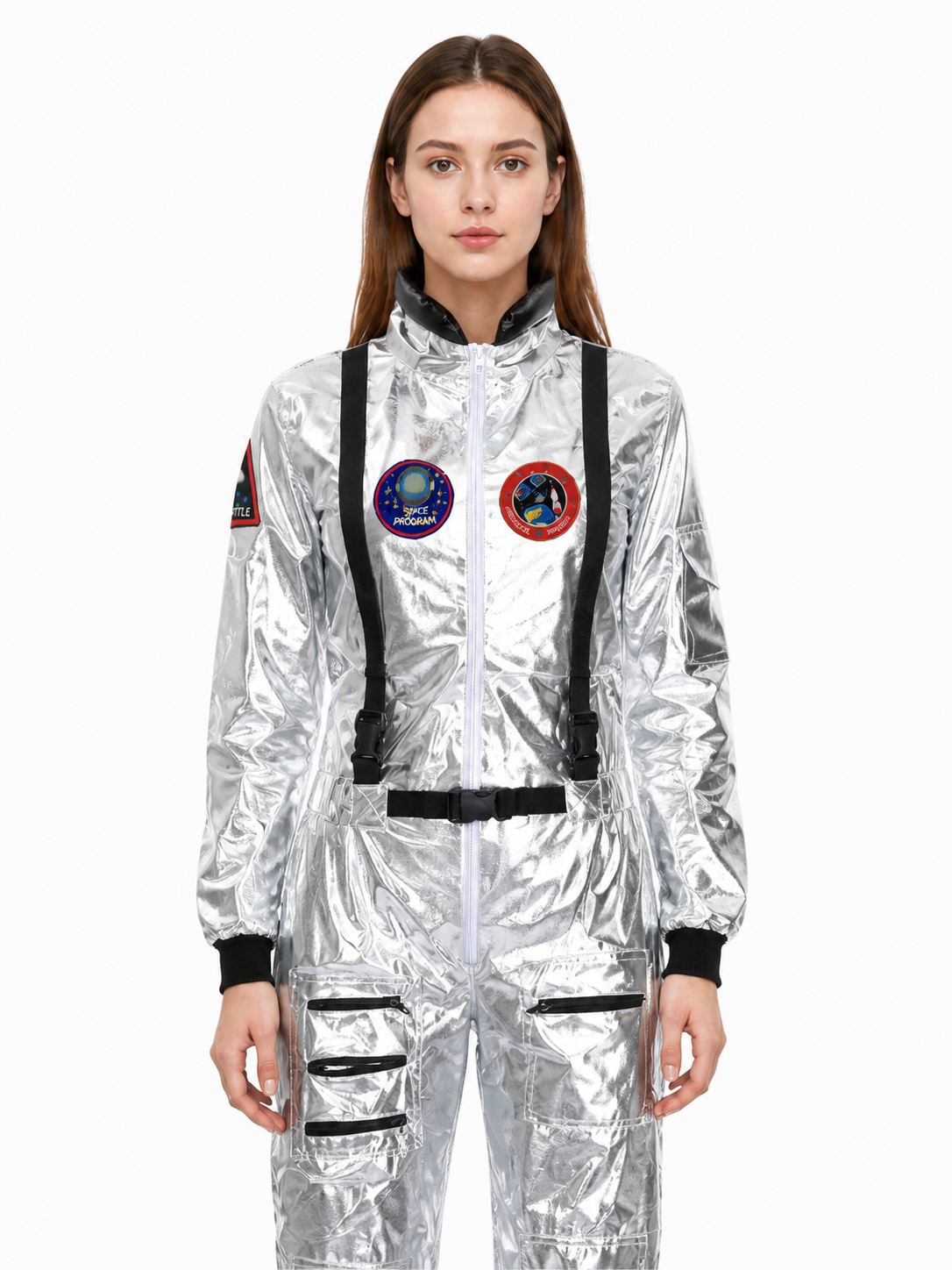 Astronaut Jumpsuit with Patches and Zipper product detail 2
