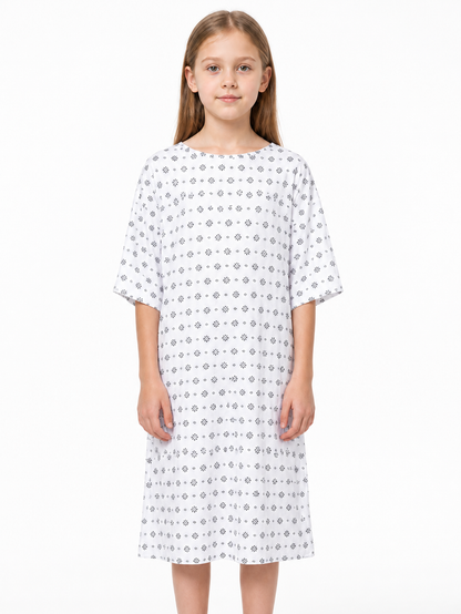White Eleven Cosplay Dress with Black Flowers Costume Dresses detail 3