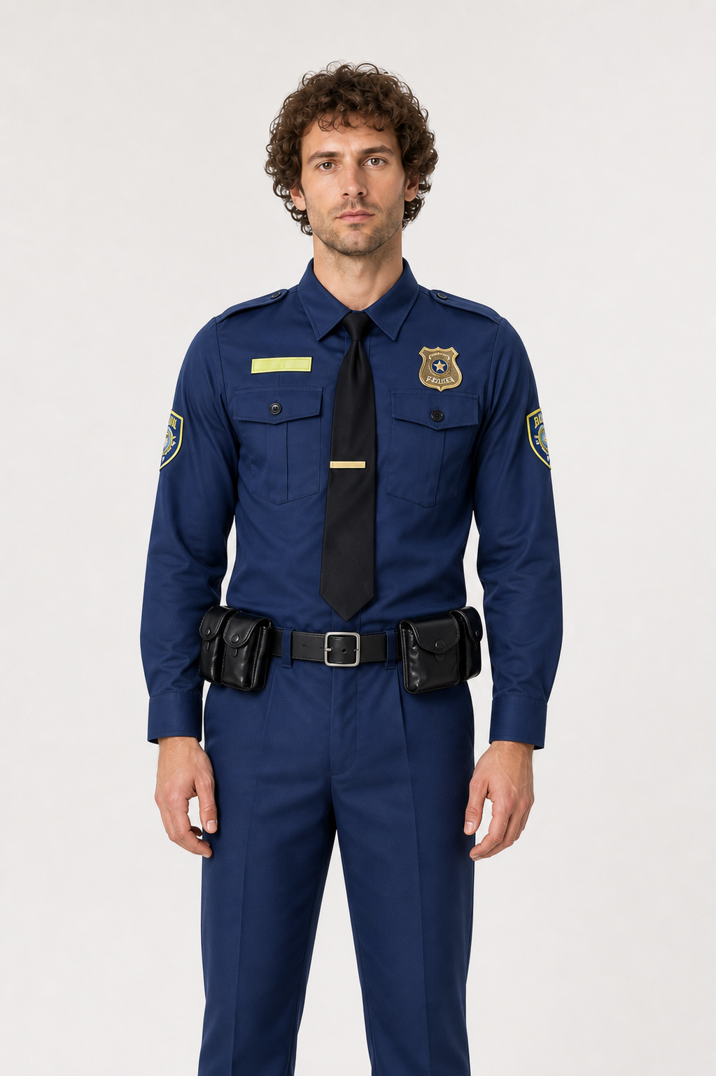 Police Costume with Belt and Pouches for Cosplay Costumes detail 2
