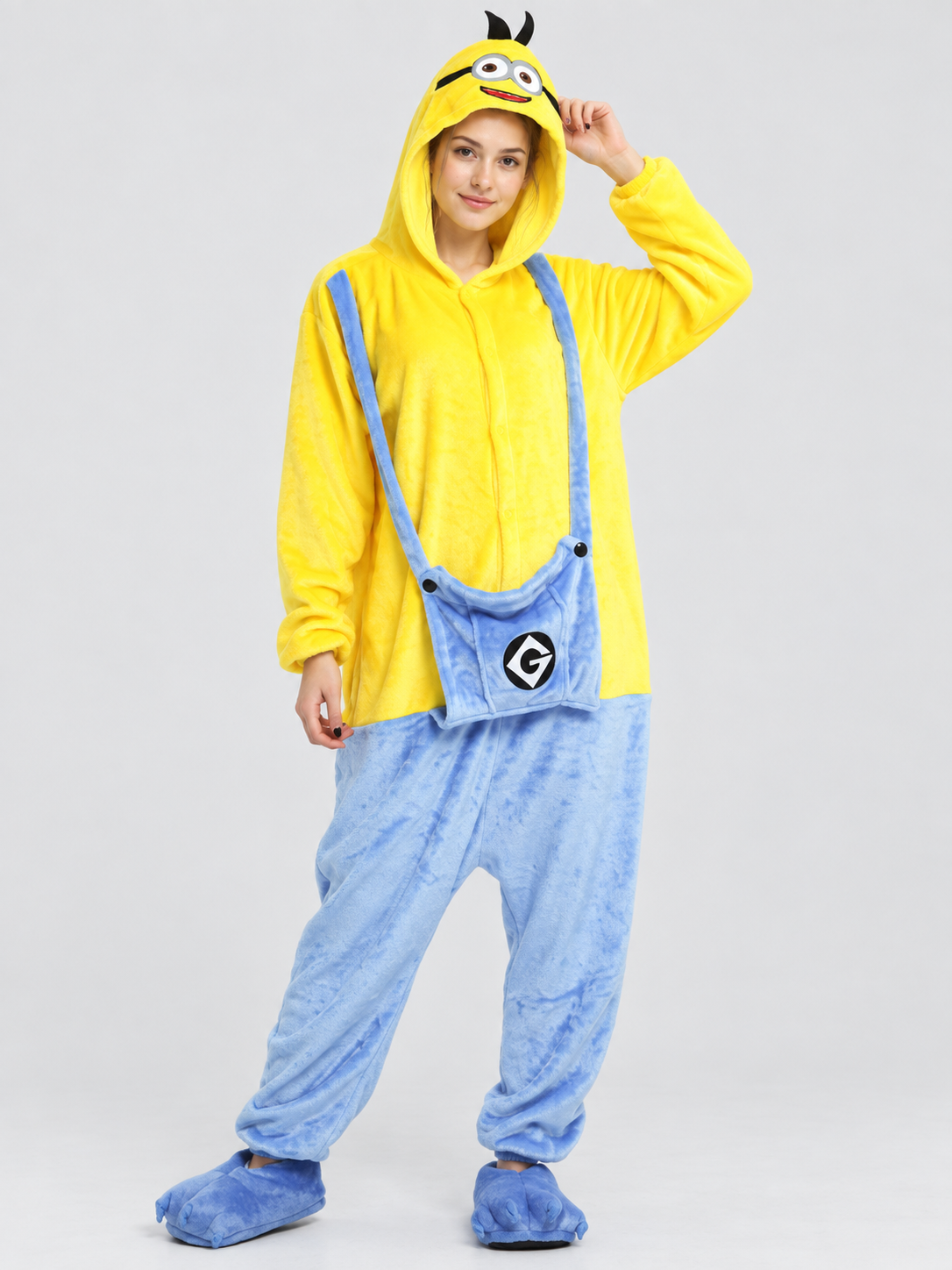 Insulated Flannel Hooded Pajama Jumpsuit
