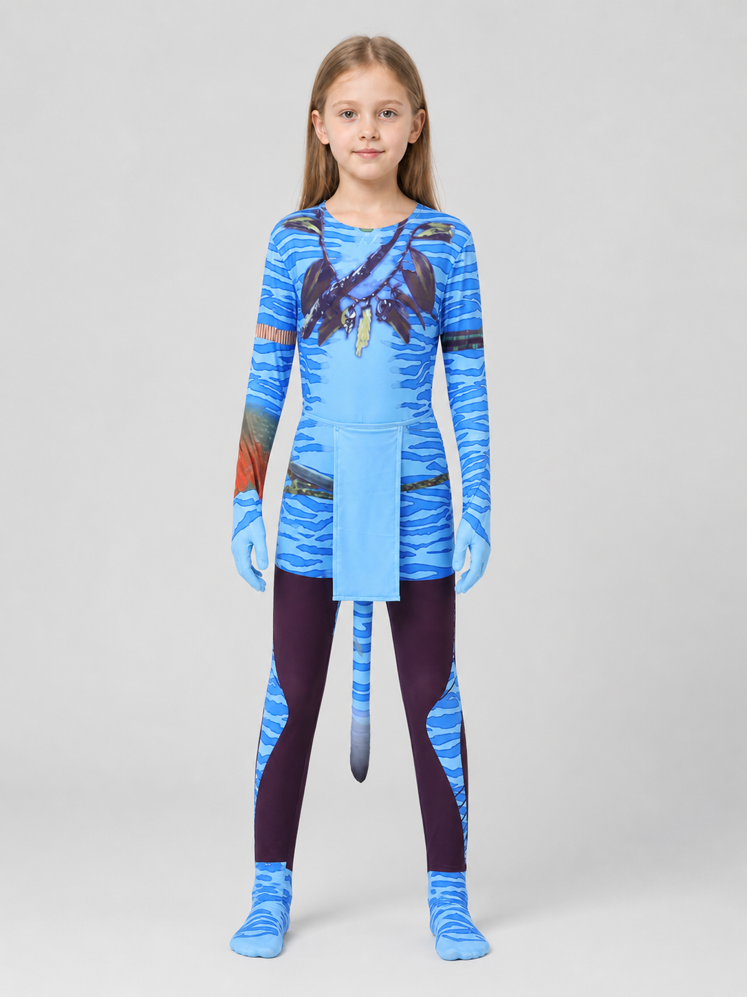 Avatar Cosplay Jumpsuit Costume with Tail Costumes detail 3
