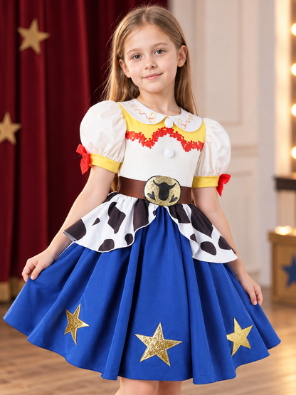 Children's Carnival Dress with a Full Blue Skirt Costume Dresses detail 2
