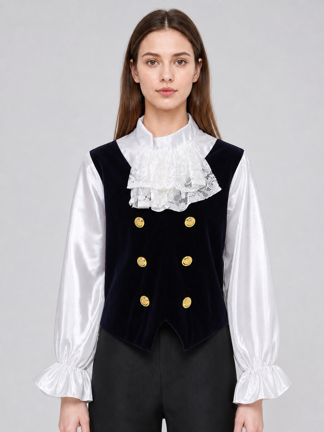 Historical Stage Costume with Vest and Jabot Costumes detail