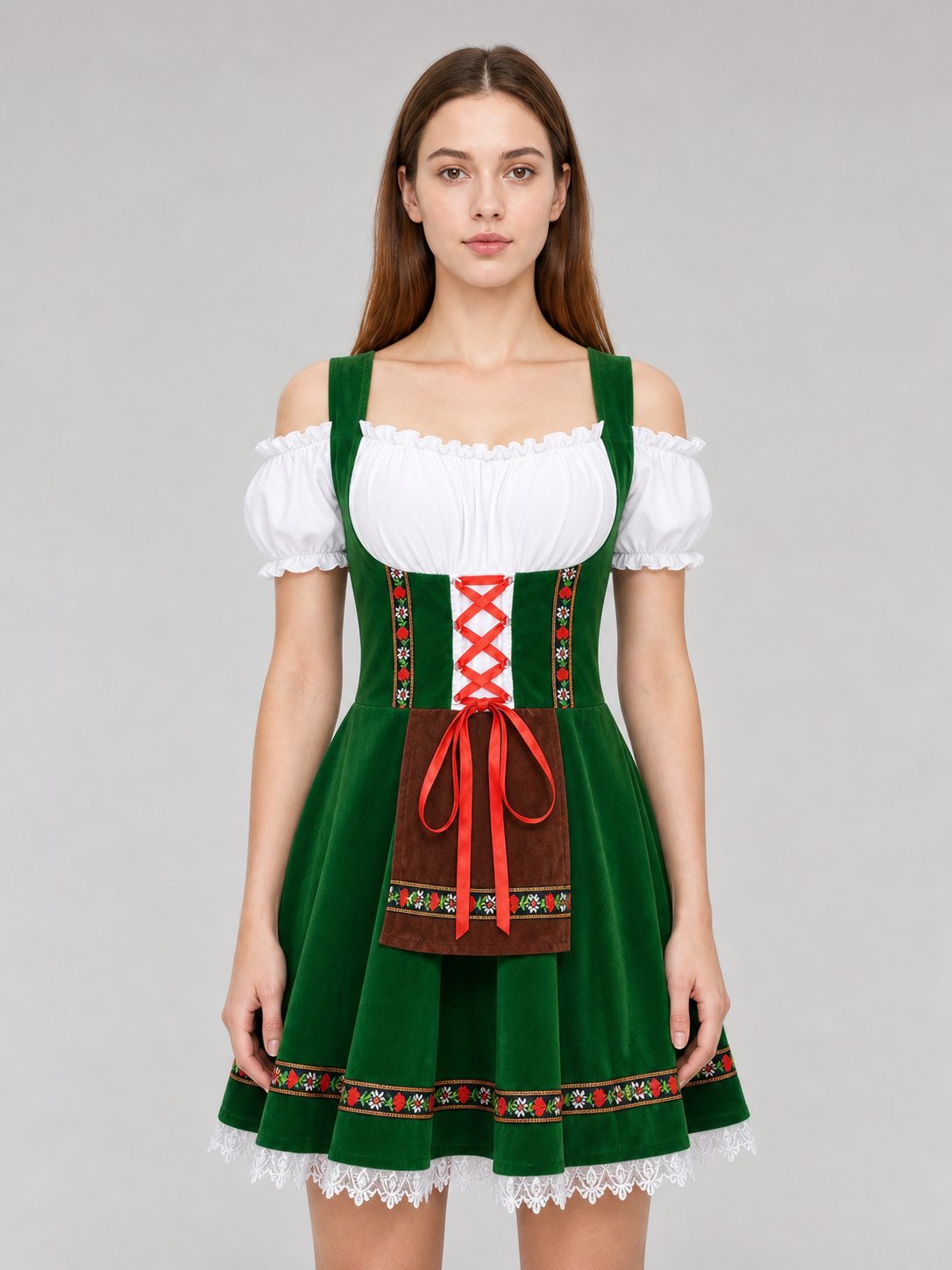 Carnival Dress in an Ethnic Style with Ribbons
