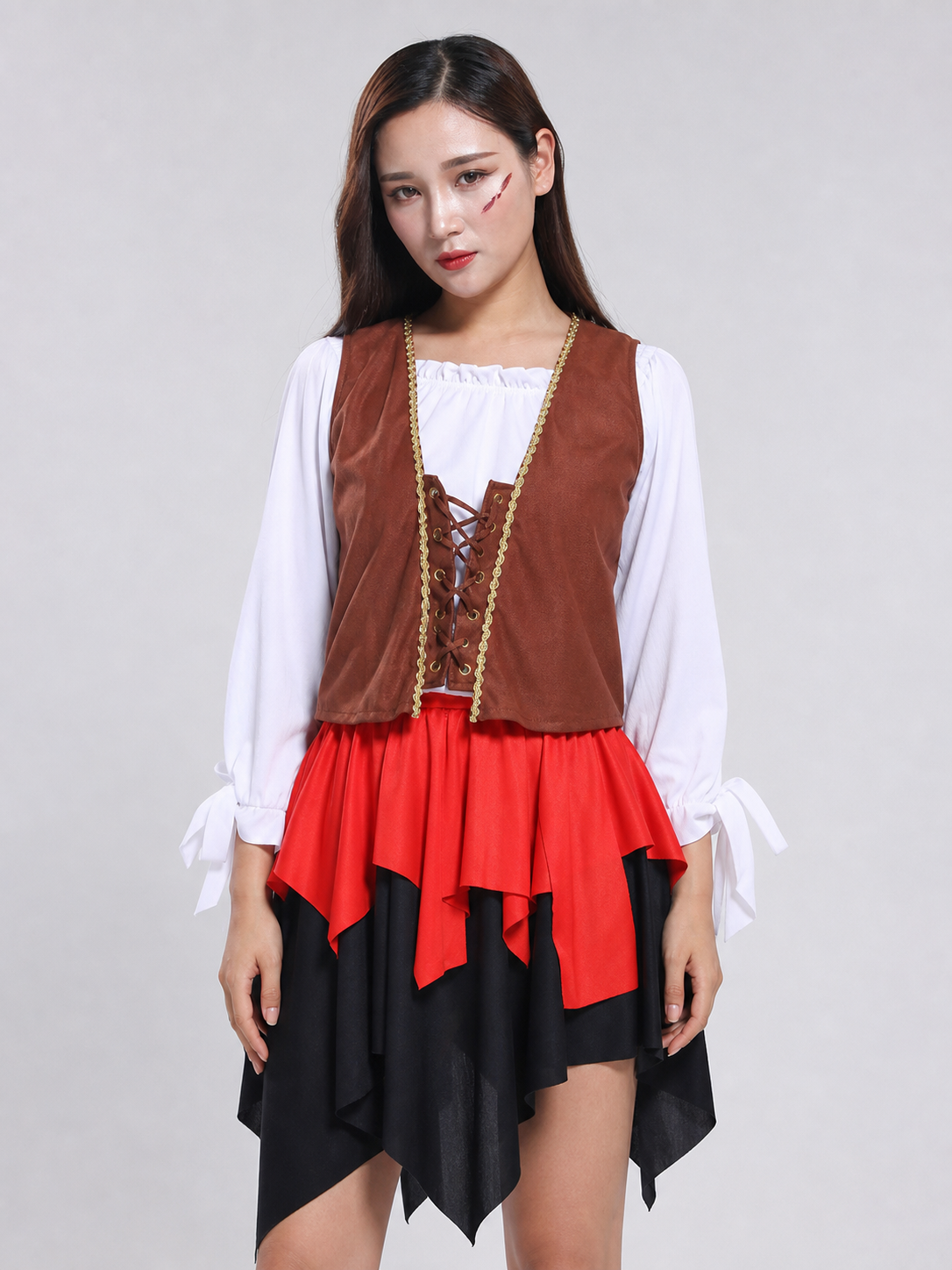 Pirate Costume with Corset and Scarf