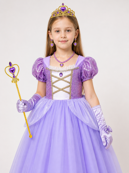 Purple Princess Costume for Halloween Costumes detail 2