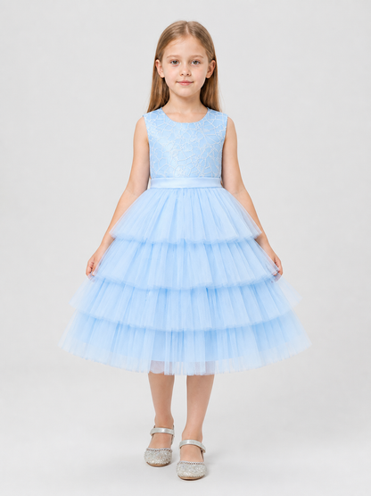 European Tulle Tutu Dress for Girls’ Birthday Celebrations