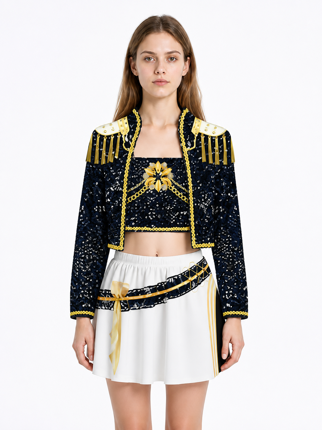 Stage Costume: Top, Jacket, and Skirt with Sequins Costumes detail 3
