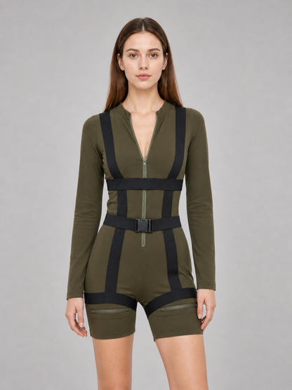 Military-Style Jumpsuit Costume for Parties