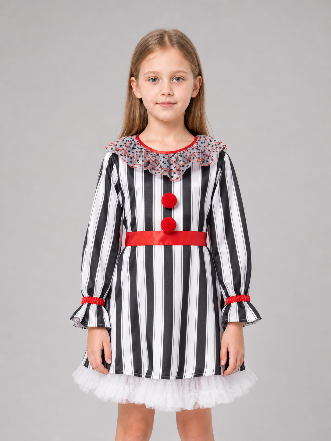 Striped Clown Costume for Halloween
