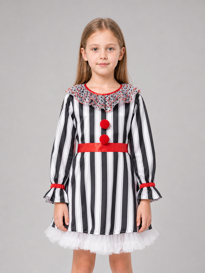 Striped Clown Costume for Halloween