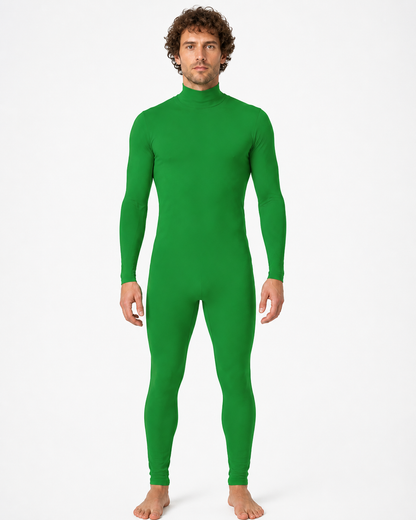 Green Fitted Jumpsuit with a High Collar product detail 3