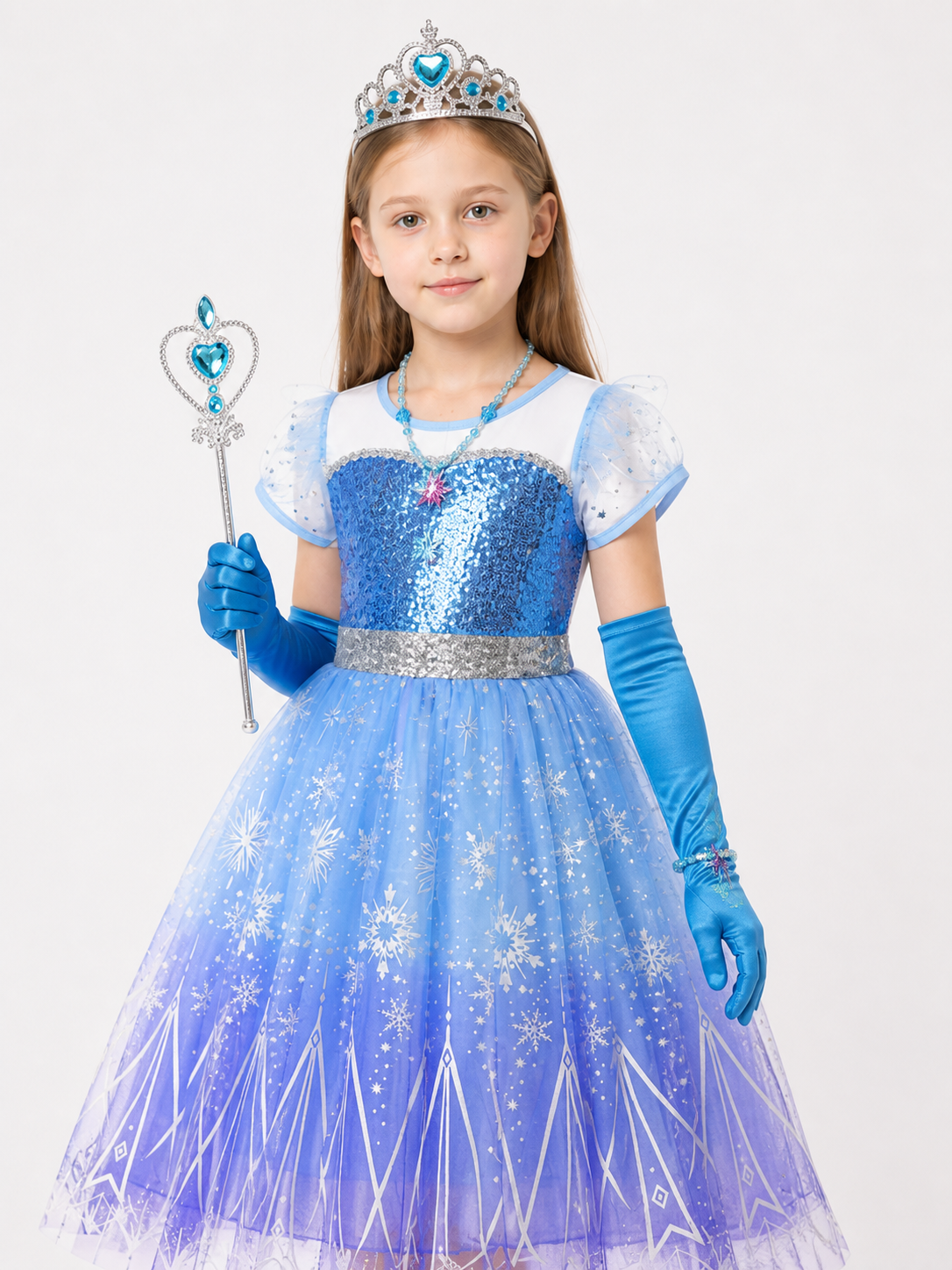 Snowflake Princess Costume for Halloween Costumes detail 2