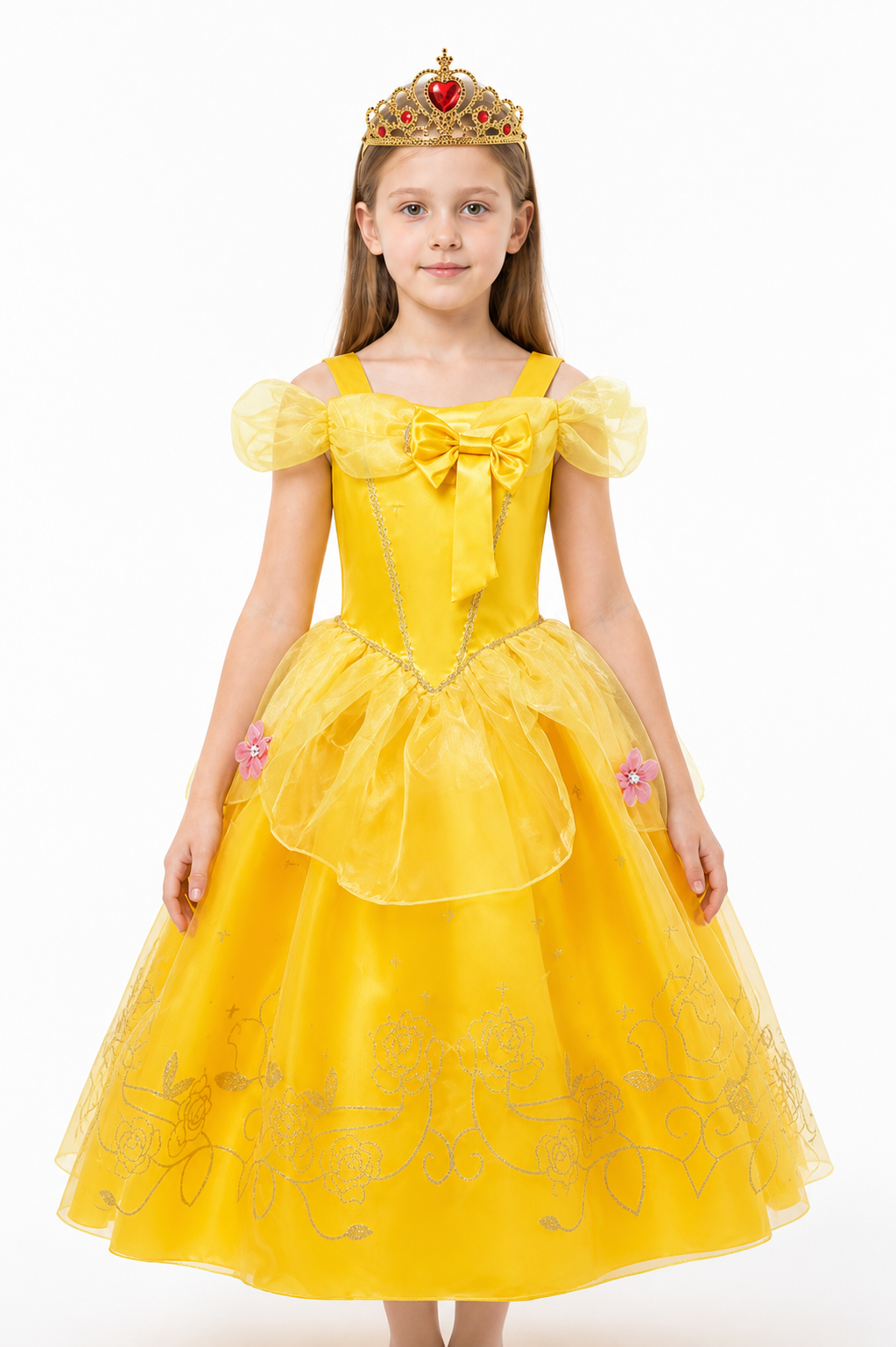Princess dress with crown and bow for Halloween Costume Dresses detail 3