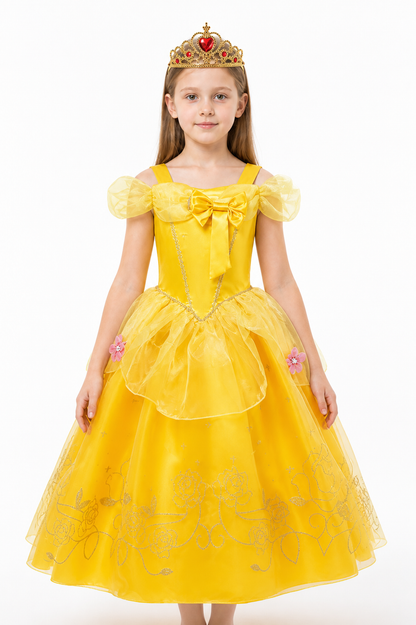 Princess dress with crown and bow for Halloween Costume Dresses detail 3