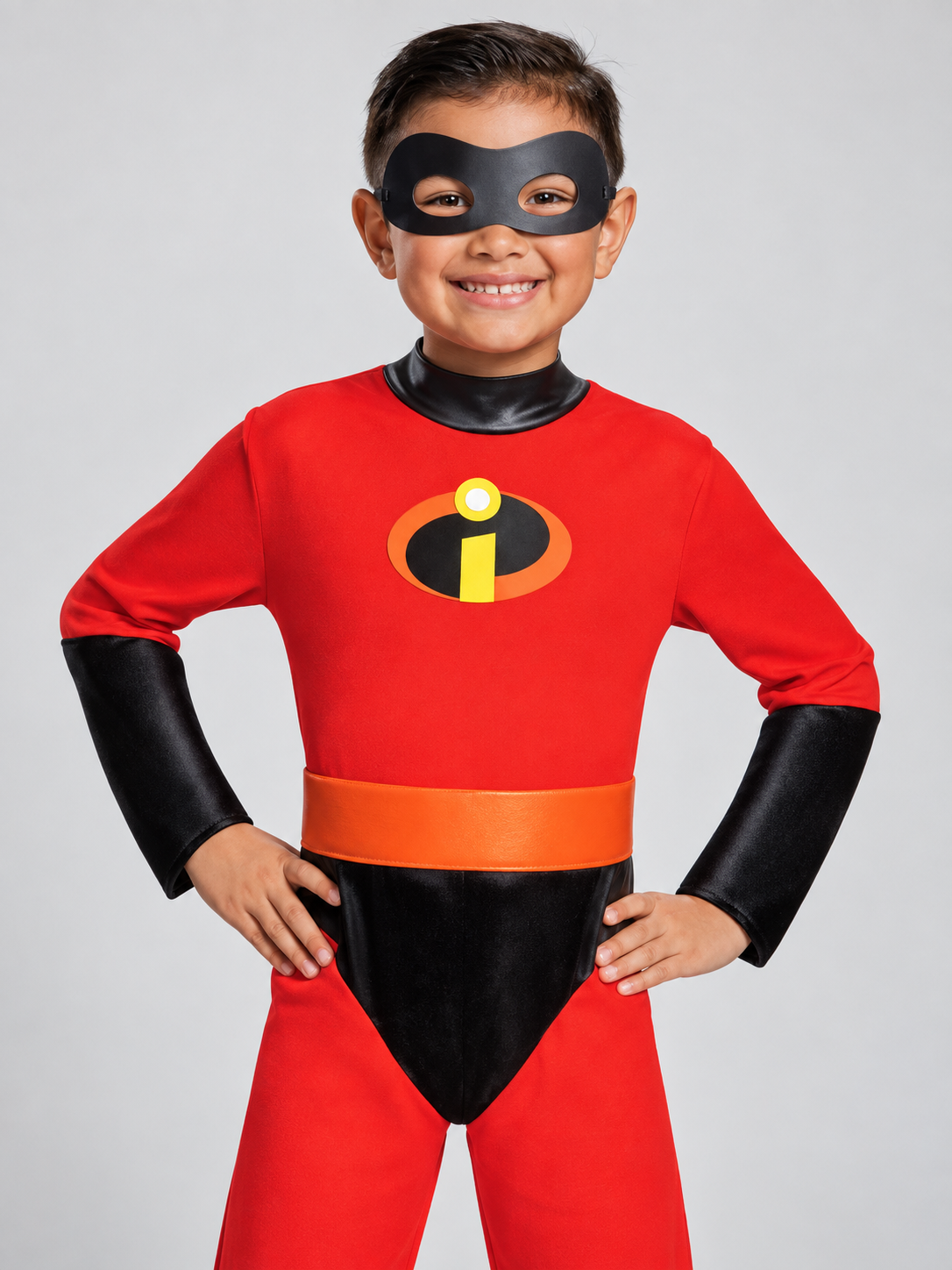 Kids' Superhero Costume, Red, with Mask