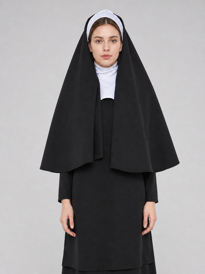 Carnival Costume for a Role-Playing Look, Black Cassock