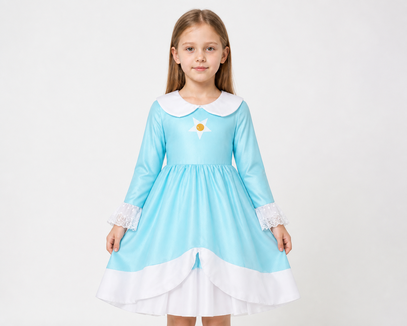 Rosalina Dress, Light Blue with White Stars Costume Dresses detail 3