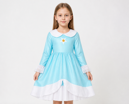 Rosalina Dress, Light Blue with White Stars Costume Dresses detail 3