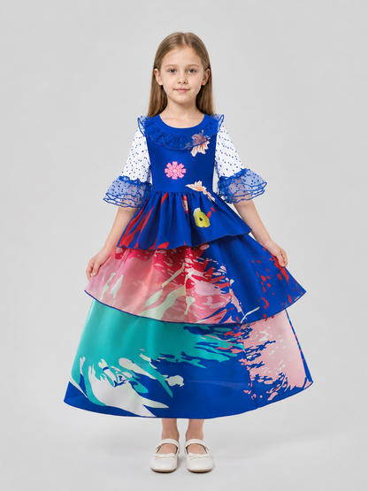 Children's cosplay dress with a full skirt and ruffles Costume Dresses detail 3