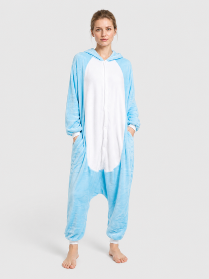 Warm Husky Flannel Pajama Jumpsuit with Hood product detail 3
