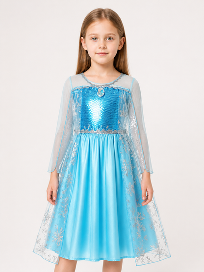 Blue Princess Costume for Halloween Costumes detail 2