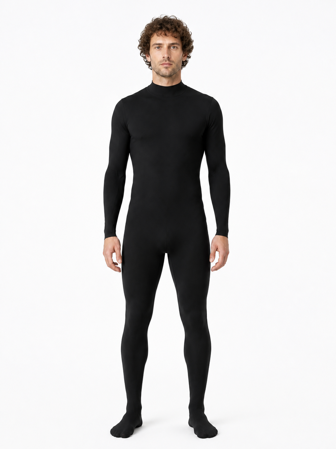 Form-Fitting Jumpsuit with High Neck and Long Sleeves product detail 3