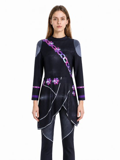Zoe Cosplay Jumpsuit with Asymmetrical Skirt Costumes detail 3