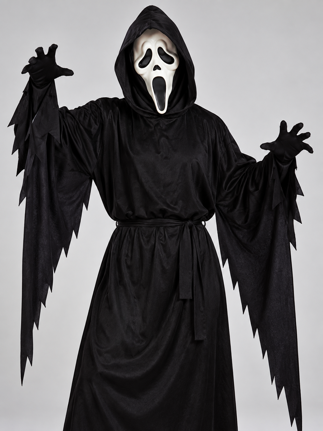 Halloween Carnival Costume: Black Hooded Robe