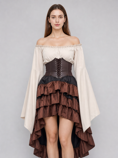 Pirate Costume with Corset and Skirt
