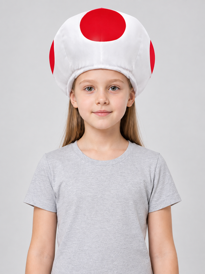3D cosplay hat with red circular elements Costume Headwear detail 2