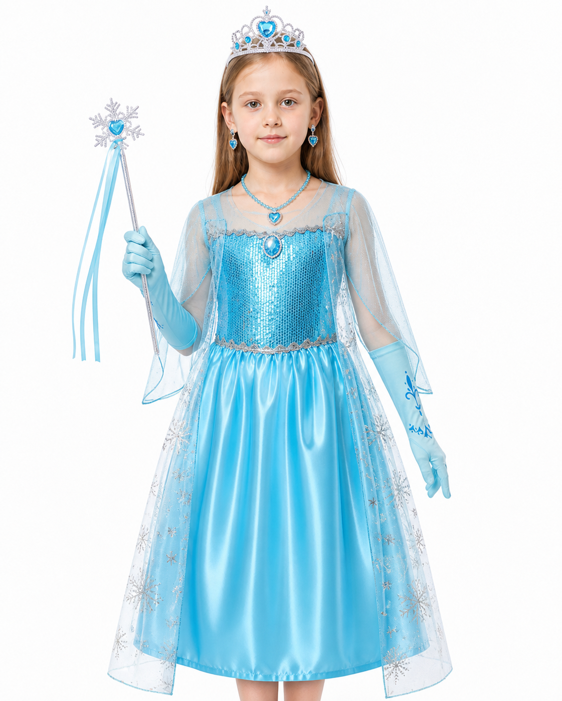 Elsa Princess Costume with Sequins and Accessories Costume Accessories detail 3