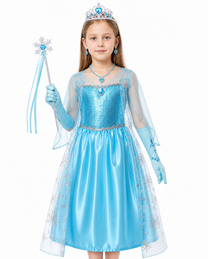 Elsa Princess Costume with Sequins and Accessories Costume Accessories detail 3