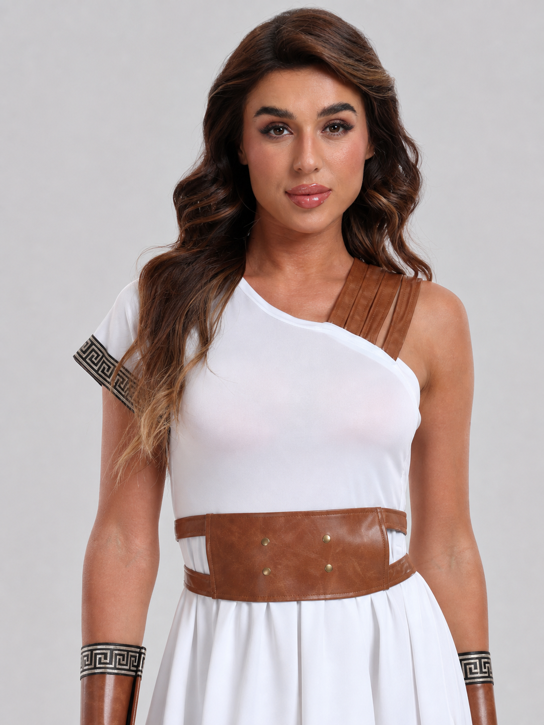Historical Costume with Asymmetrical Shoulder and Belt