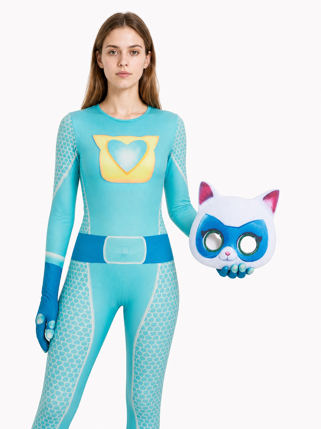 Cat Costume Jumpsuit with Mask Costume Masks detail 3