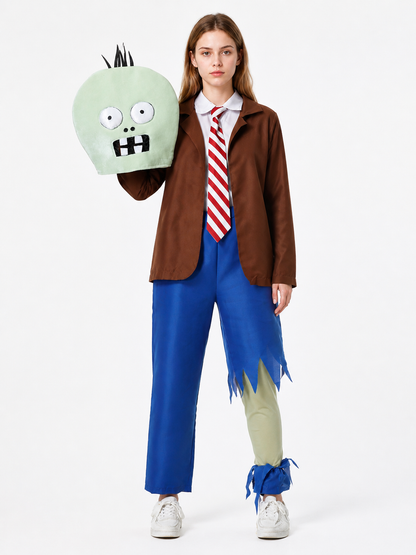 Halloween Zombie Costume with Mask and Tie Costume Masks detail 3